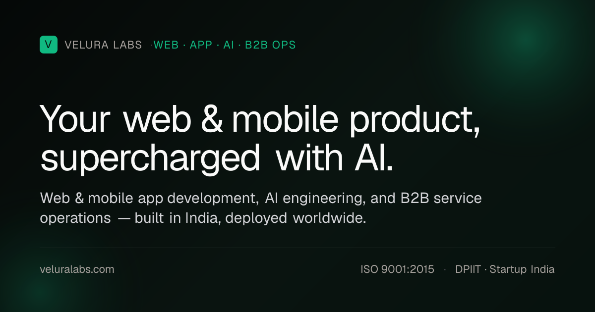 Velura Labs · Web, Mobile App & AI Development Company